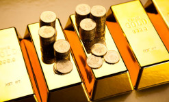 Image of gold bars and coins
